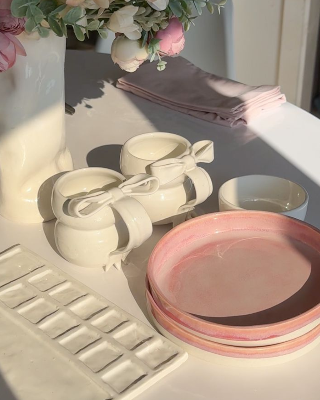 Conjunto de Pratos de Sobremesa de Porcelana - Better in Pink (2)