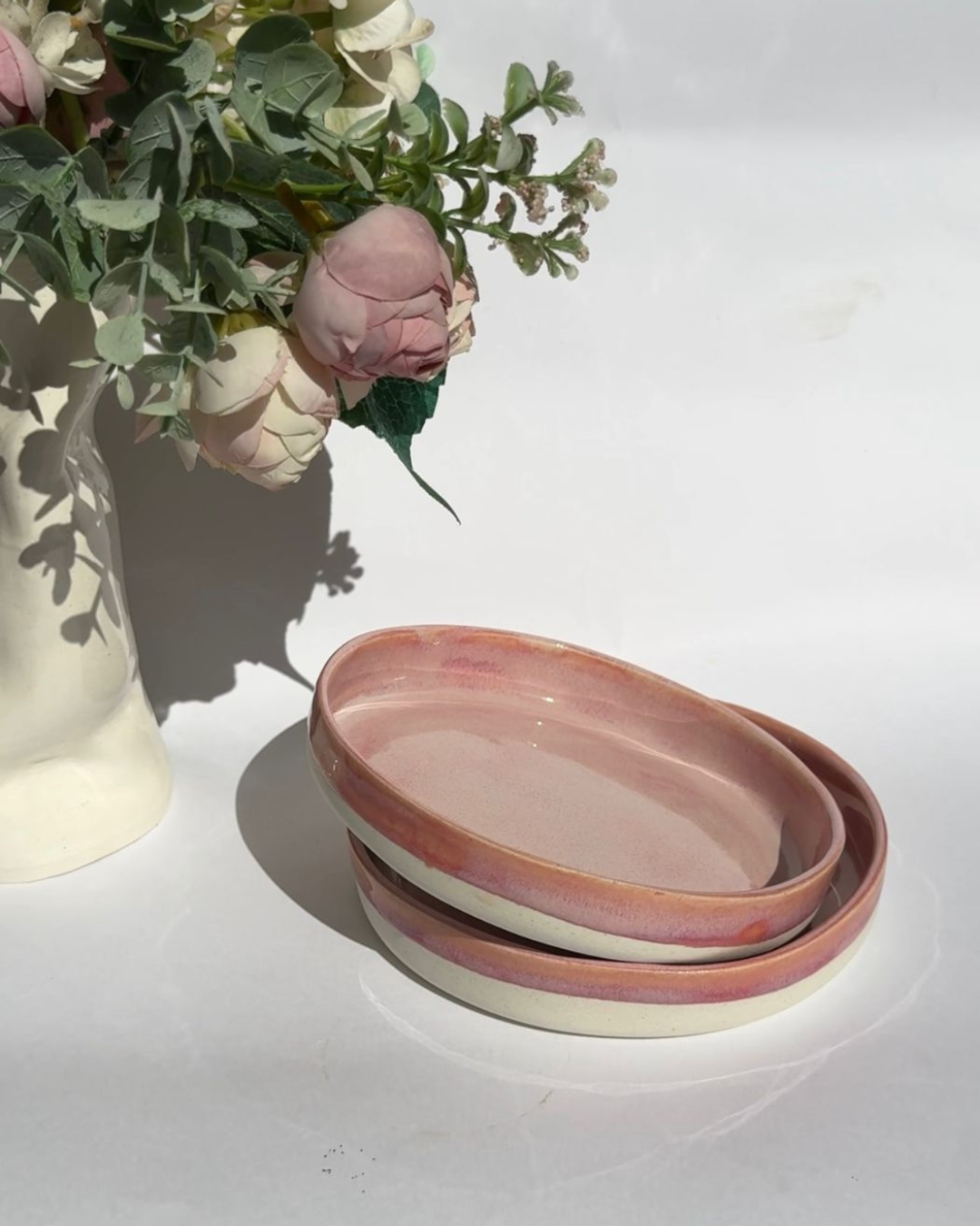 Conjunto de Pratos de Sobremesa de Porcelana - Better in Pink (2)