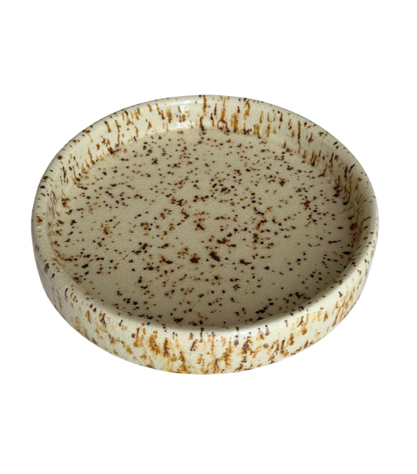 Bandeja Decorativa Cerâmica - Pintinhas